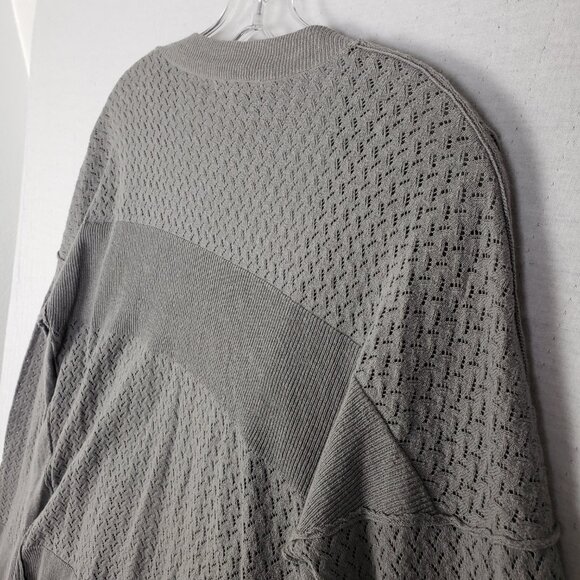 Pete & Greta Johnny Was Cardigan Open Front Lightweight Knit Cotton size L Gray - Picture 9 of 10